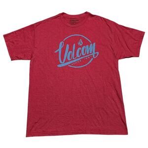 Volcom Logo T Shirt Streetwear Skate Surf Snowboard Tee Red Large
